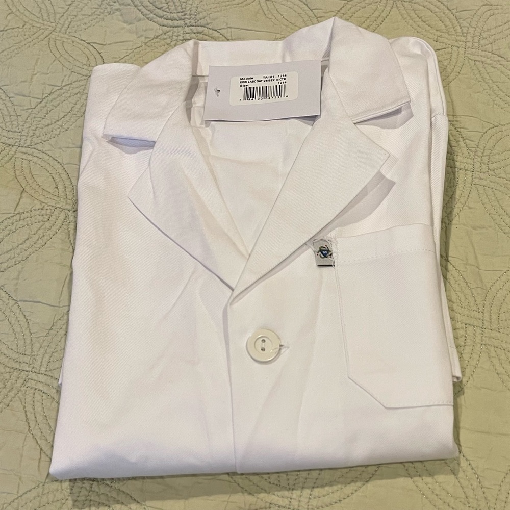 New! Kids Lab Coat Unisex in size 12/14